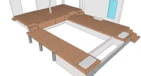 Vorschaubild des Artikels : Holzterrasse auf Betonplatten + Überhang und Schwimmbad 