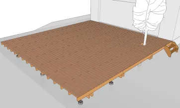 Ansicht der Terrassendielen 1