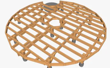 Einbau von Balken und Abstandhaltern 2