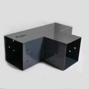 Bild des SUNDIY-Anschlusses Anthrazit RAL 7016 – 120 mm in 3 Richtungen