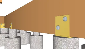 Befestigungsdetails der Unterzugbalken der Treppe 2
