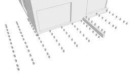 Verteilung der Betonsockel
