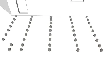 Die Verteilung der Betonsockel