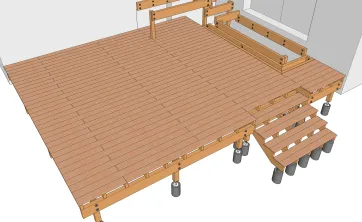 Montage der Terrassendielen 1