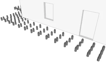 Verteilung der Betonsockel 1