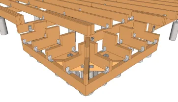 Die Verlegung der Treppenbalken