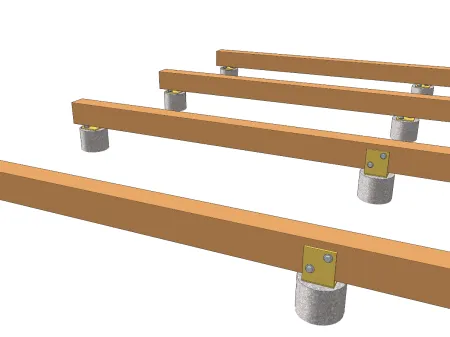 Die Verlegung auf gemauerten Sockeln (aus Beton)