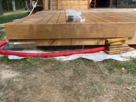 Die Fertigstellung der Terrasse