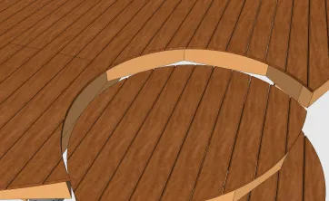 Eckbehandlung mit Terrassendielen