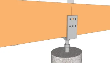 Befestigungsdetails der Unterzugbalken 2