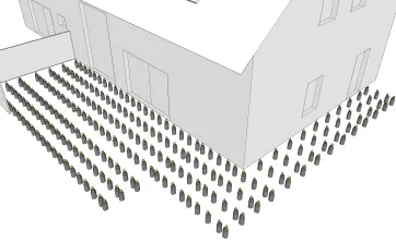 Befestigung der Winkelverbinder auf den Betonsockel 2