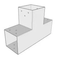 SUNDIY Weiß-Anschluss 120 mm in 3 Richtungen - T-Form