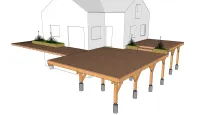 Vorschaubild des Artikels : Holzterrasse mit Hybridstruktur: auf Ständerwerk und verstellbaren Sockel