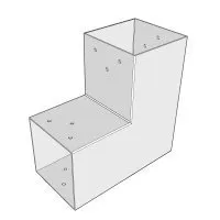 Anschluss SUNDIY Blanc RAL 9010 120 mm in 2 Richtungen – Form L