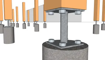 Details zur Pfostenbefestigung