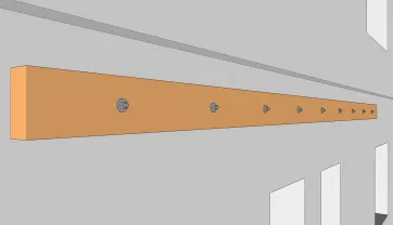 Die Befestigung der Mauerbalken