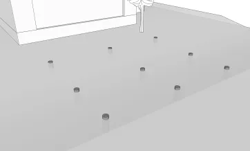 Verteilung der Betonsockel