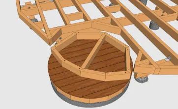 Struktur der zweiten Stufe der Treppe