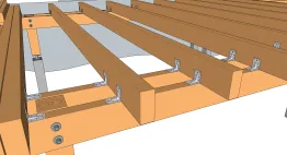 Die Befestigungsdetails der Unterzugbalken