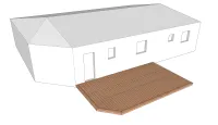 Vorschaubild des Artikels : Holzterrasse in Form eines Fünfecks auf Betonsockel
