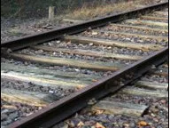 Bahnschwellen : Achtung GEFAHR!