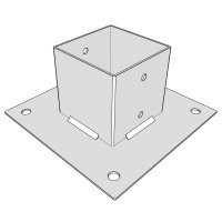 Pfostenträger SUNDIY WHITE – Innenbreite: 90 mm