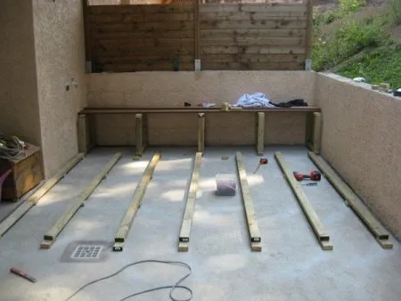 Beispiele für die Verlegung auf einer Bodenplatte