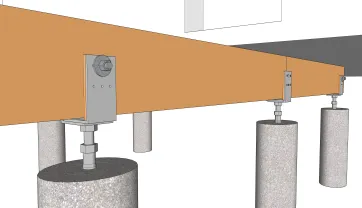 Befestigungsdetails der Unterzugbalken 1