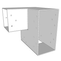 SUNDIY Weiß RAL 9010 240 mm 3-Wege-Stecker – L-Form – gerade