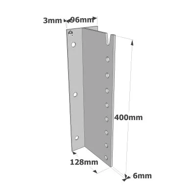 T-Balkenträger für HOLZ/BETON/STAHL - Réf. BTC400-B