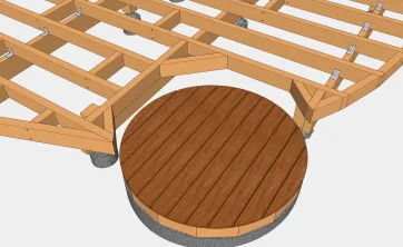 Befestigung der Dielen der ersten Stufe der Treppe