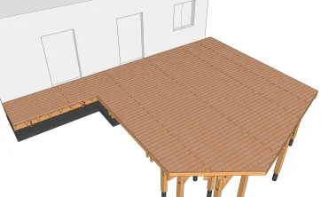 Ansicht der Terrassendielen 1