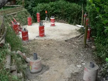 Verteilung der Betonsockel 1