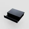 Perspektivansicht eines Musters einer Aluminiumlamelle für eine bioklimatische Pergola in der Farbe Anthrazit RAL 7016, Textur 343