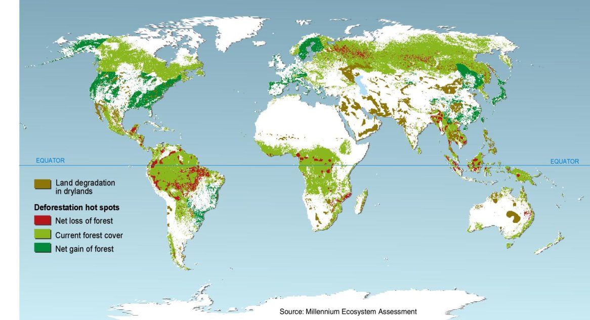 Karte der Entwaldung