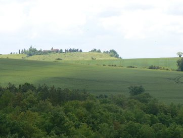 Landschaft von der Terrasse aus gesehen